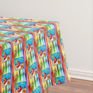Tablecloth Thanksgiving Beach Turkey