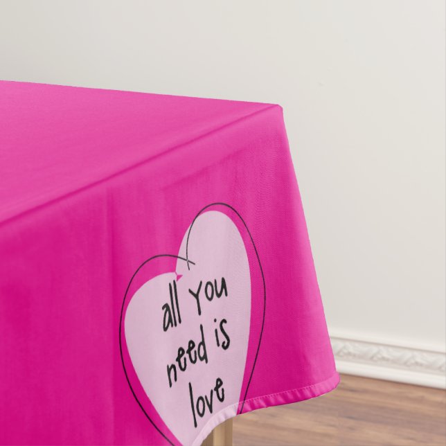 Tablecloth Valentine's Day All you Need is LOVE  (In Situ)