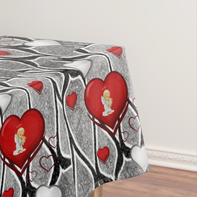Tablecloth Valentine's Day Angel (In Situ)