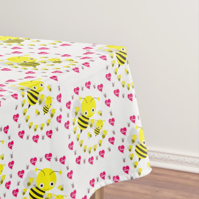 Tablecloth Valentine's Day Bumblebee (In Situ)