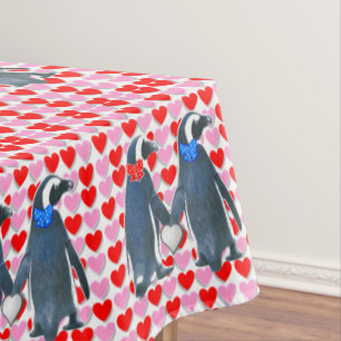 Tablecloth Valentine's Day Penguin