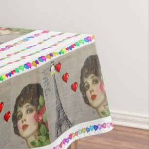 Tablecloth Valentine's Day Penguin Hearts