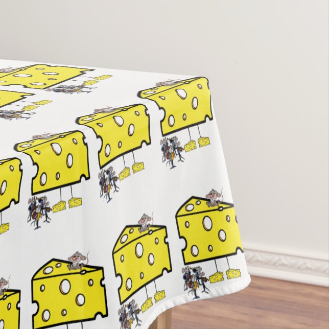 Tablecloth White Cheese Mouse Music Yellow (In Situ)