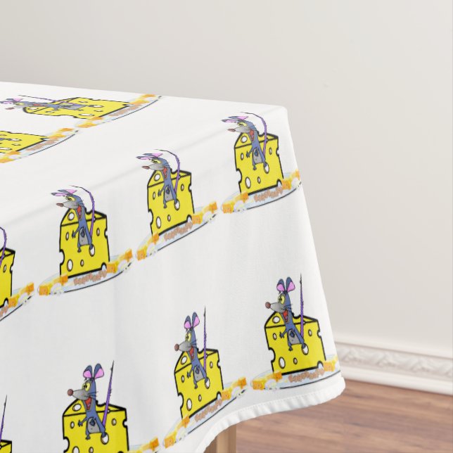 Tablecloth White Cheese Yellow Mouse  (In Situ)