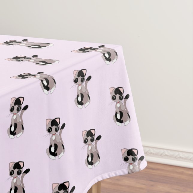 Tablecloth with Cute Cats (In Situ)