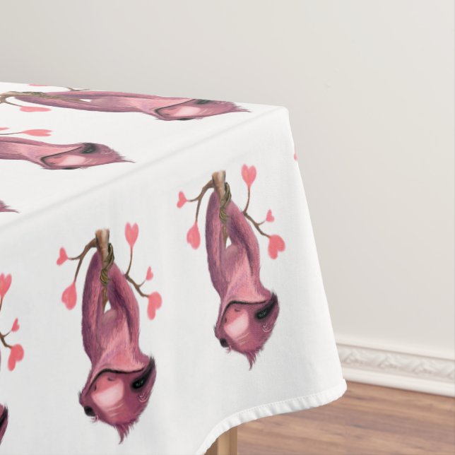 Tablecloth with Upside Down Sloth (In Situ)