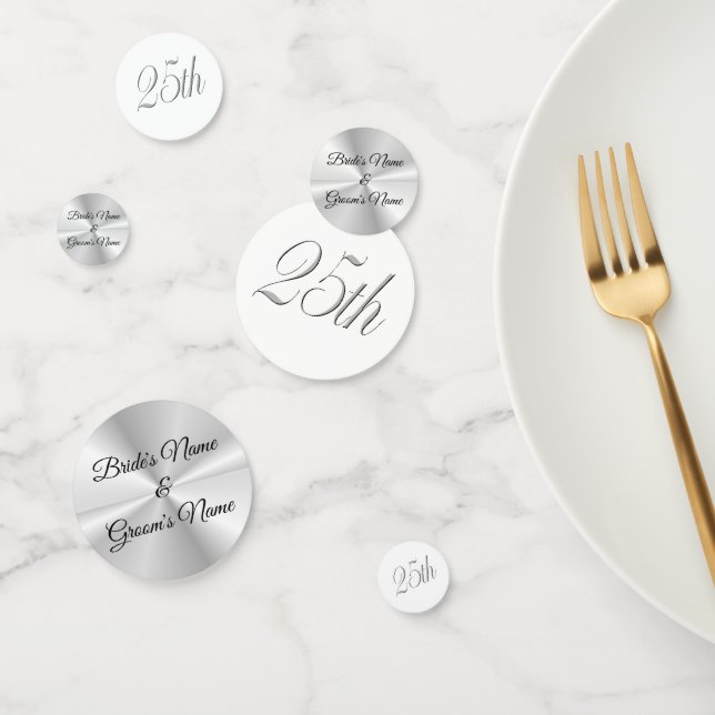 Tablefetti - Personalized 25th Wedding Anniversary Confetti (Group)