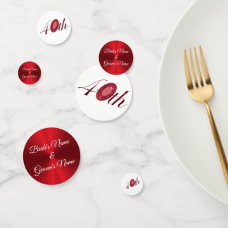 Tablefetti - Personalized 40th Wedding Anniversary Confetti