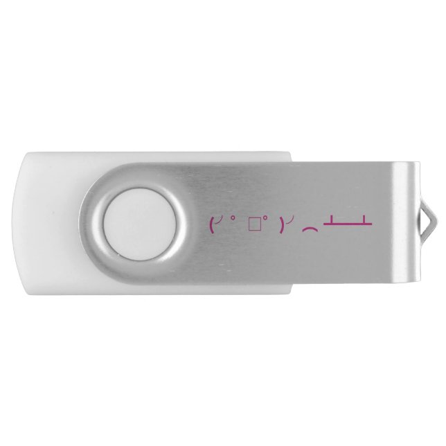 tableflip.club emoji USB stick USB Flash Drive (Front)