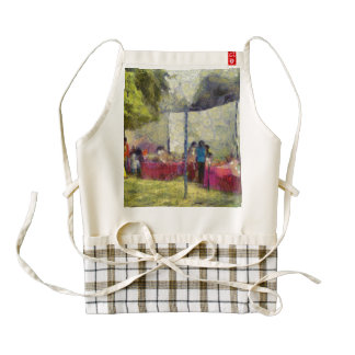 Tables at an exhibition zazzle HEART apron