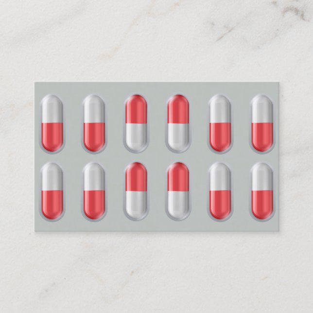 Tablet Box Medical Pharmacist Professional Business Card (Front)