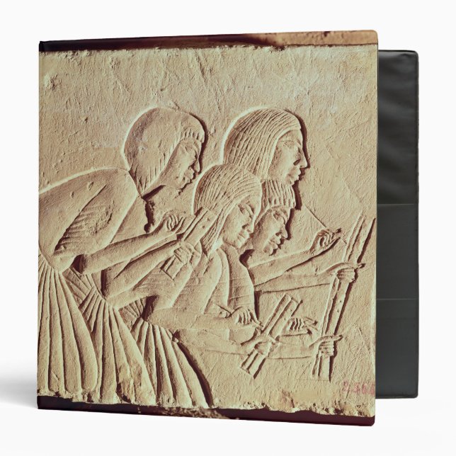 Tablet depicting four scribes at work 3 ring binder (Front/Inside)
