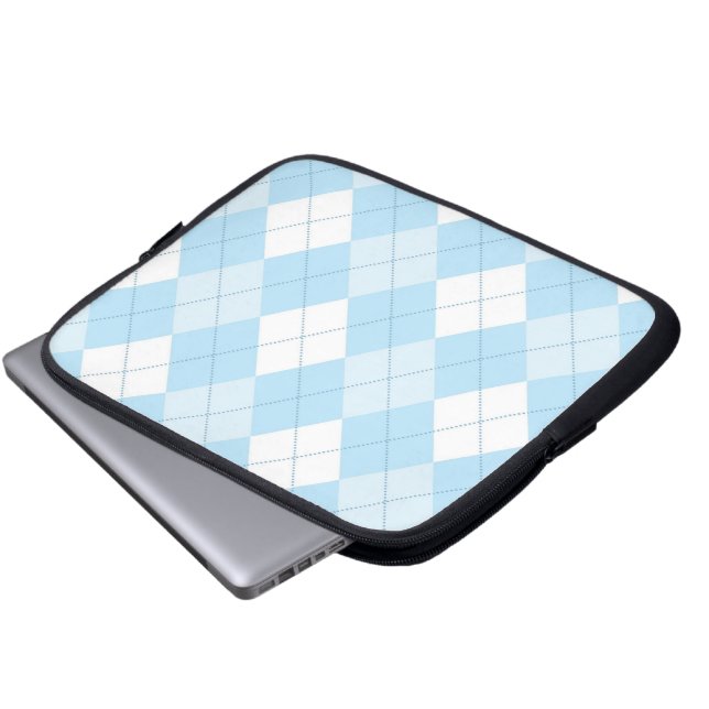 Tablet & Laptop Sleeve - Argyle SQ  - Clouds (Front Bottom)