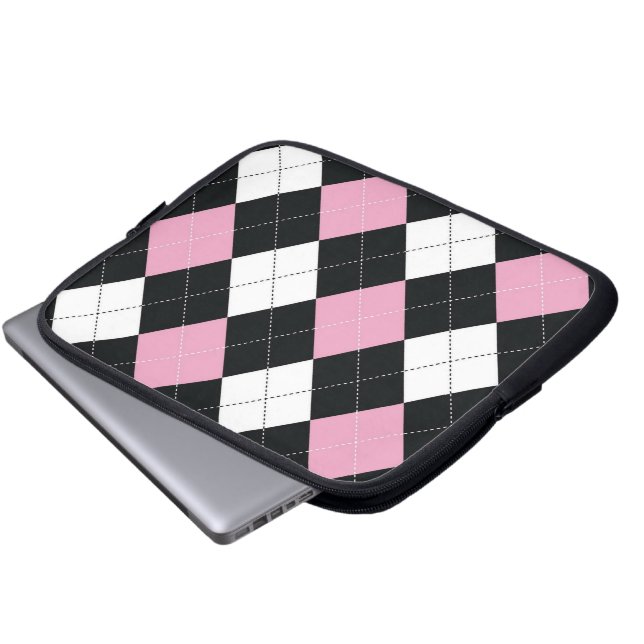 Tablet & Laptop Sleeve - Argyle SQ  - RockCandy (Front Bottom)