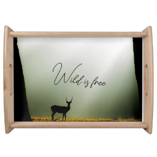 Tablet of wood with deer Wils is free Serving Tray