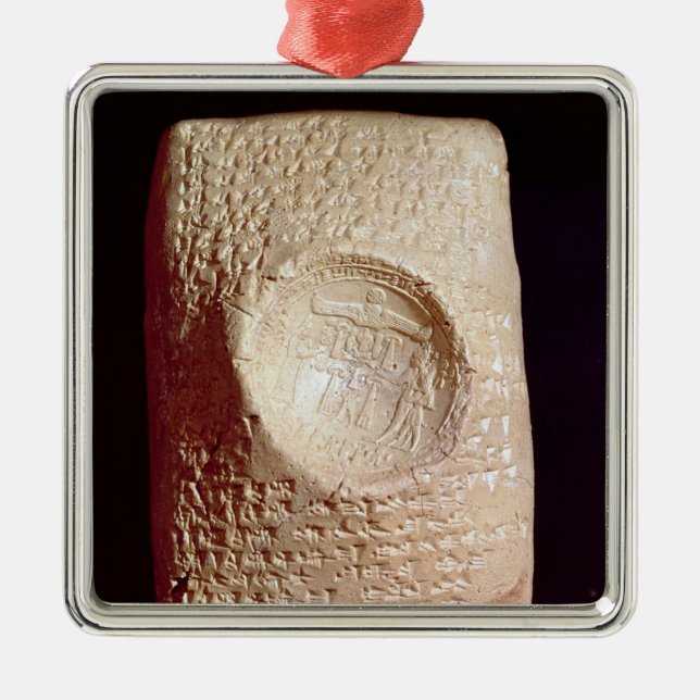 Tablet with cuneiform inscription metal ornament (Front)