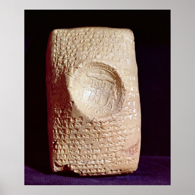Tablet with cuneiform inscription poster (Front)
