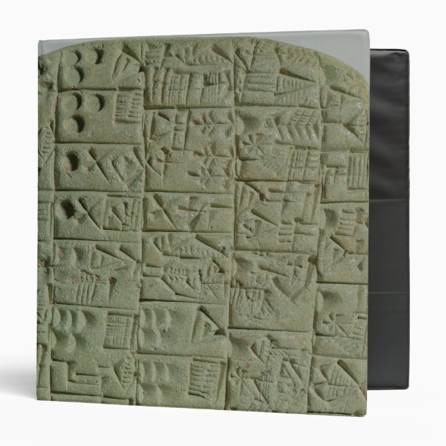 Tablet with cuneiform script 3 ring binder (Front/Inside)