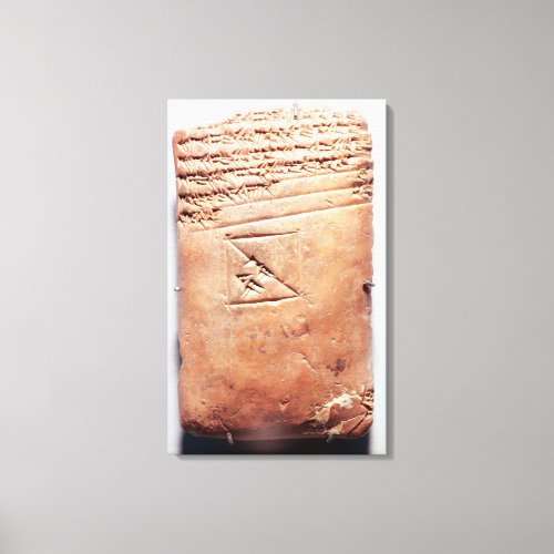 Tablet with cuneiform script c1830_1530 BC Canvas Print