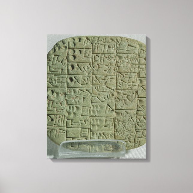 Tablet with cuneiform script canvas print (Front)