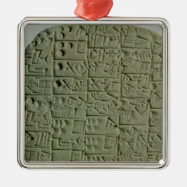 Tablet with cuneiform script metal ornament (Front)