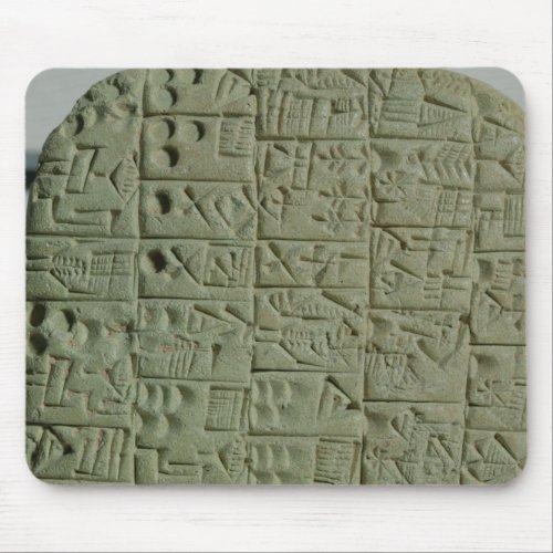 Tablet with cuneiform script mouse pad