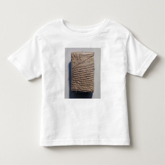 Tablet with fourteen lines of a mathematical text toddler t-shirt (Front)