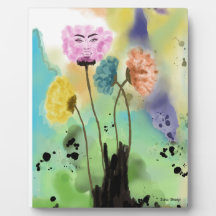 Tabletop Abstract Plaque with Easel