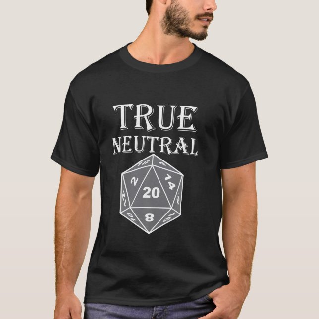 Tabletop Alignment True Neutral Alignment Gaming T-Shirt (Front)