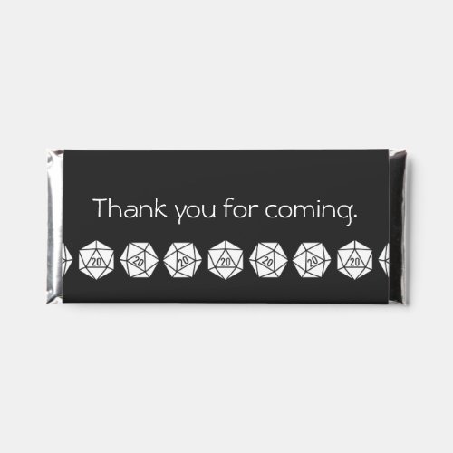 Tabletop Chic in Black Hershey Bar Favors