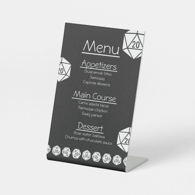 Tabletop Chic in Black Pedestal Sign (Front)