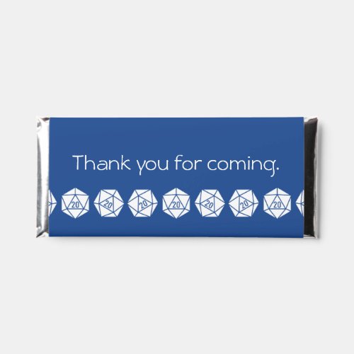 Tabletop Chic in Blue Hershey Bar Favors