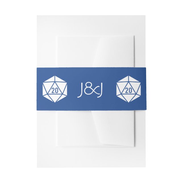Tabletop Chic in Blue Invitation Belly Band (Front Example)