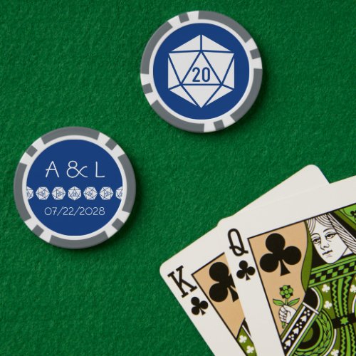 Tabletop Chic in Blue Poker Chips