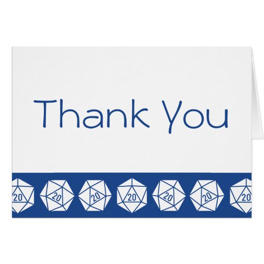 Tabletop Chic in Blue Thank You Card (Front Horizontal)