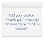 Tabletop Chic in Blue Thank You Card (Inside Horizontal (Bottom))