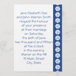 Tabletop Chic in Blue Wedding Invitation