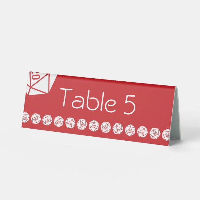 Tabletop Chic in Cherry Table Tent Sign (Front)