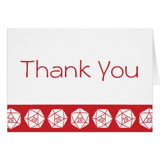 Tabletop Chic in Cherry Thank You Card (Front Horizontal)