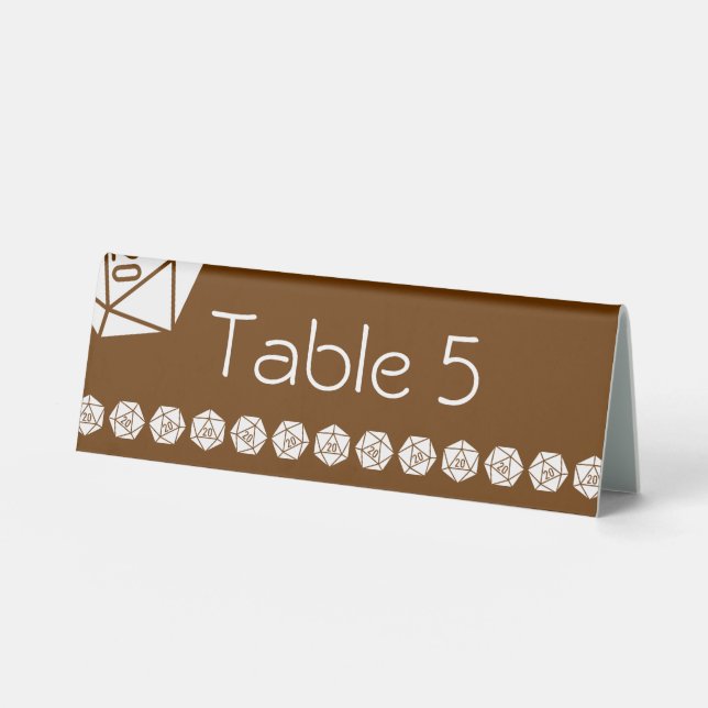 Tabletop Chic in Chocolate Table Tent Sign (Front)