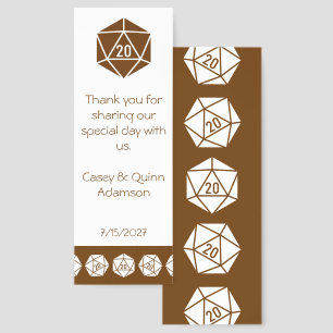 Tabletop Chic in Chocolate Wedding Favor Bookmarks