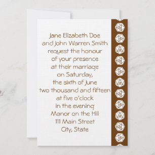 Tabletop Chic in Chocolate Wedding Invitation