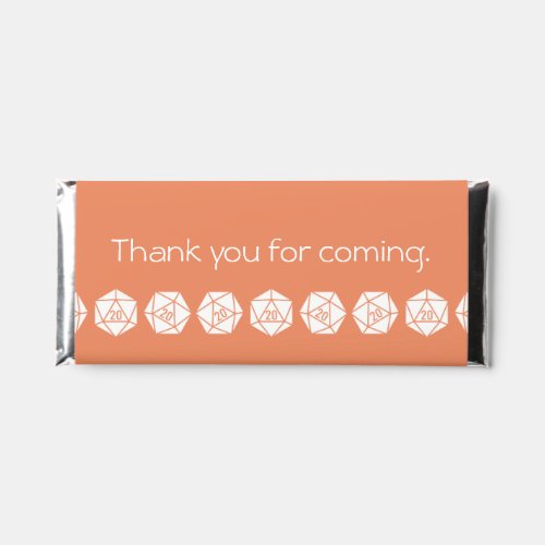 Tabletop Chic in Coral Hershey Bar Favors