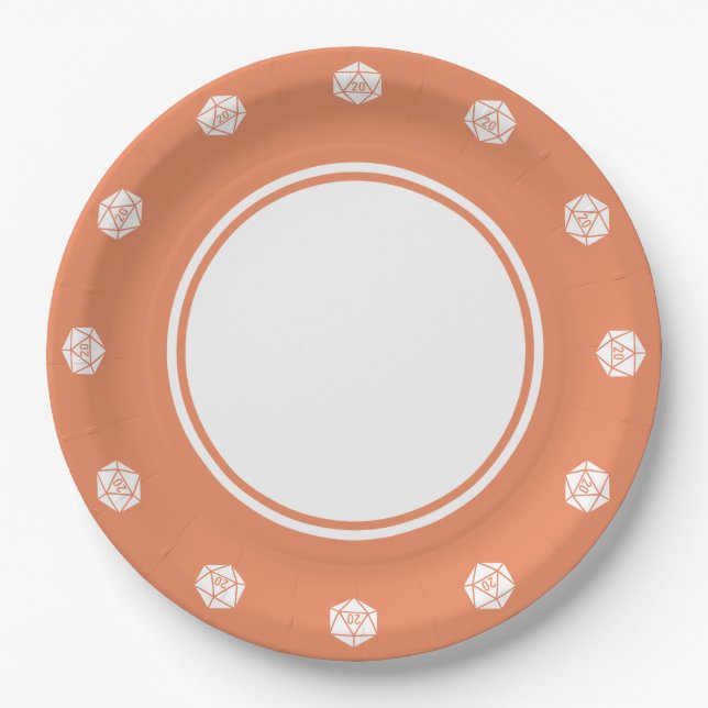Tabletop Chic in Coral Paper Plate (Front)