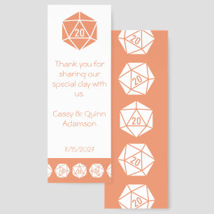 Tabletop Chic in Coral Wedding Favor Bookmarks