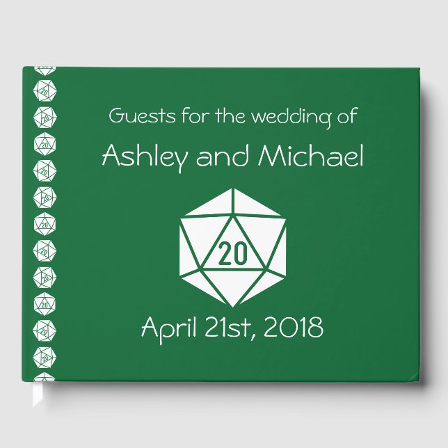 Tabletop Chic in Green Guest Book (Front)