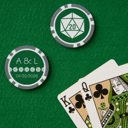 Tabletop Chic in Green Poker Chips