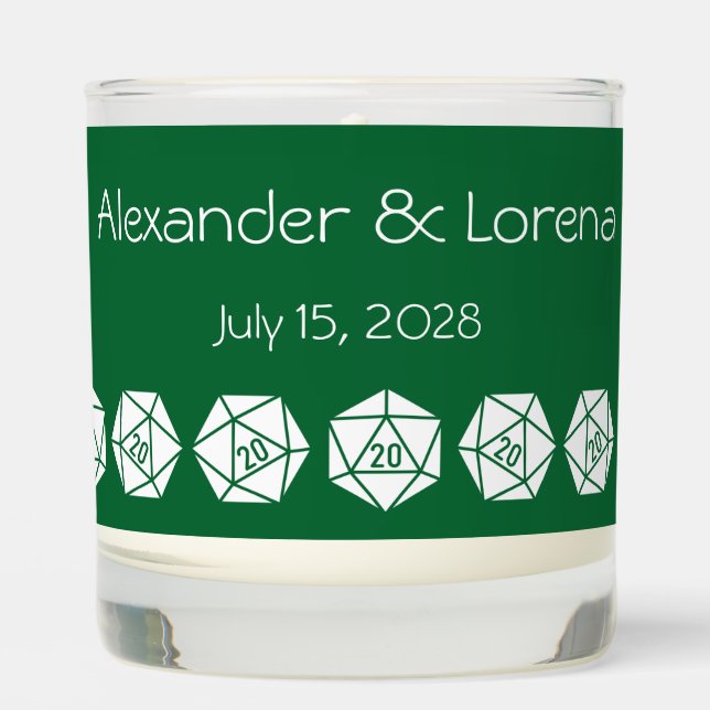 Tabletop Chic in Green Scented Candle (Front)
