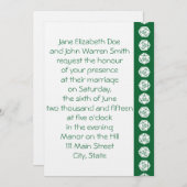 Tabletop Chic in Green Wedding Invitation (Front/Back)