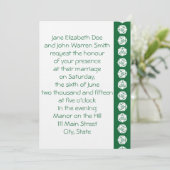 Tabletop Chic in Green Wedding Invitation (Standing Front)